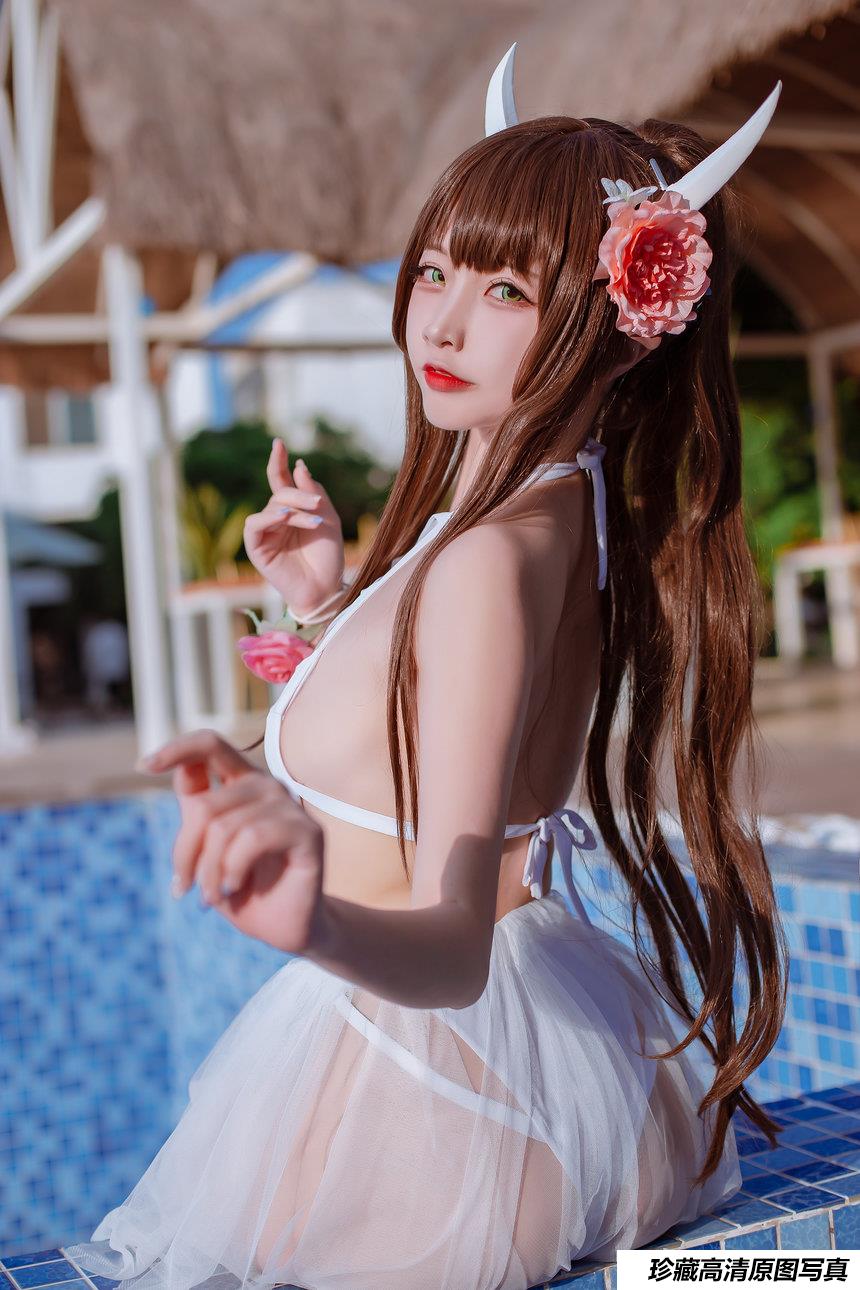 二佐Nisa 碧蓝航线 火奴鲁鲁泳装[20P-109MB]