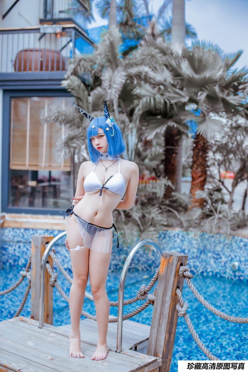 二佐Nisa 碧蓝黎塞留泳装 [9P-48MB]