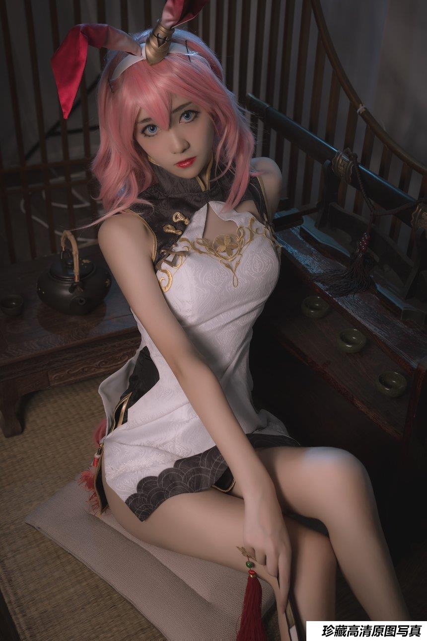 南桃Momoko NO.63 八重樱旗袍 [17P-18MB]-绅士图