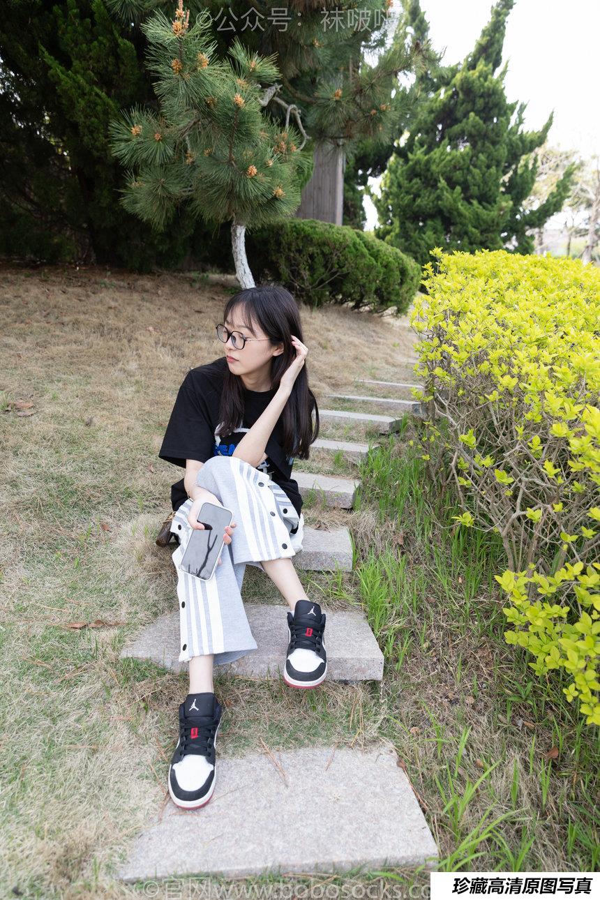 [BoBoSocks袜啵啵]NO.023 稚予-AJ、白色短棉袜、裸足[119P+1V／3.22GB]