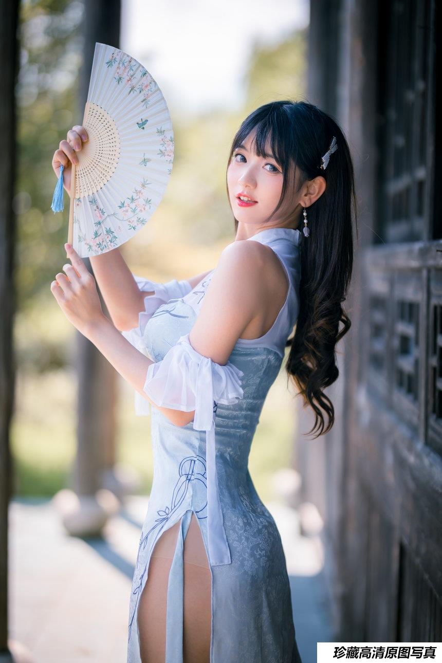 陆卿卿 - NO.09 蓝色旗袍 [24P-103MB]