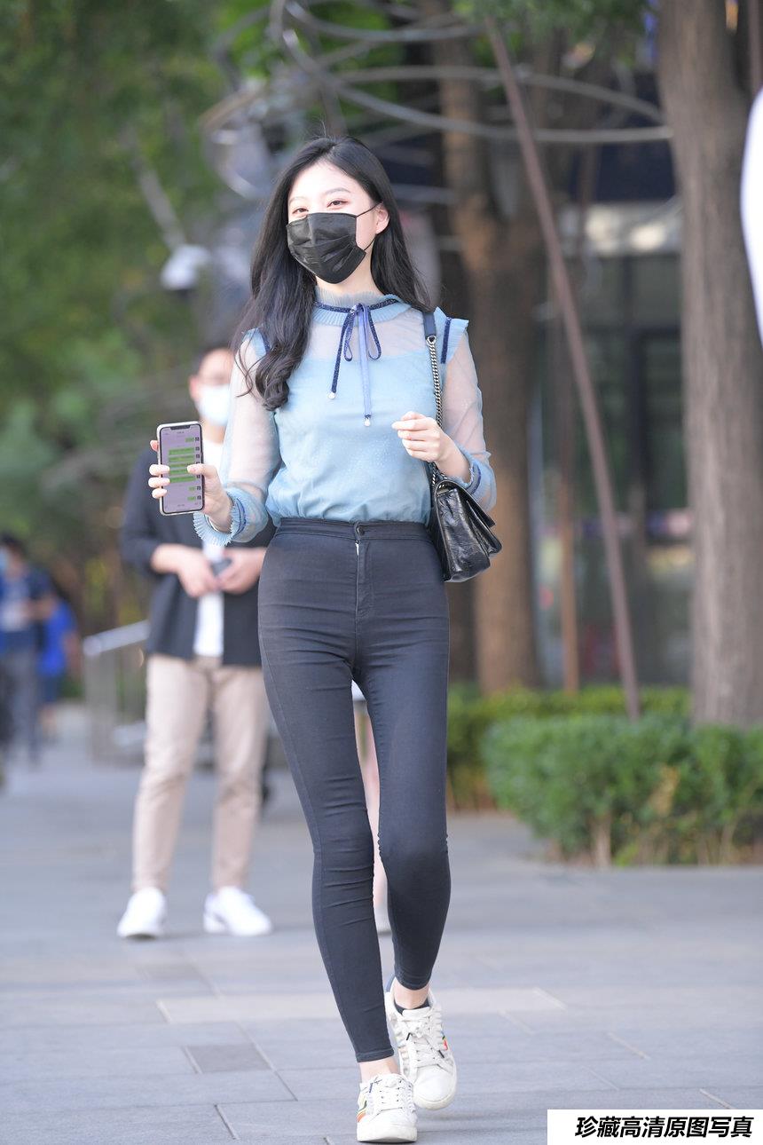 都市丽人黑色紧身牛仔裤【110P-2.56G】