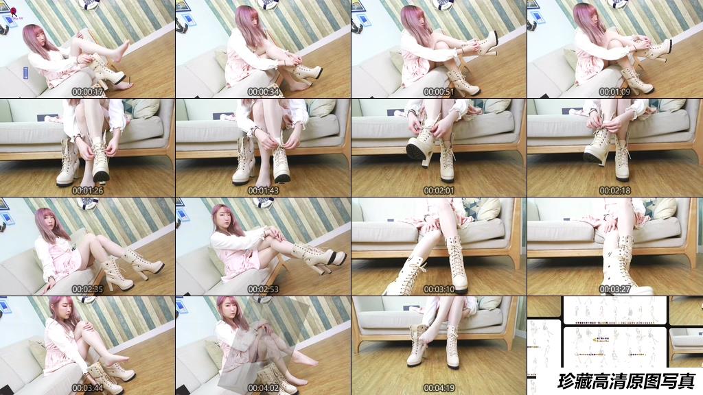 Tights Shop HK-032 油亮薄丝搭配短靴 [1V-91M]